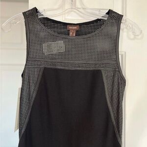 BNWT Danier Veronique leather mesh dress
